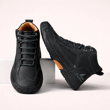 Bottes confort noir, vue de face et de côté
