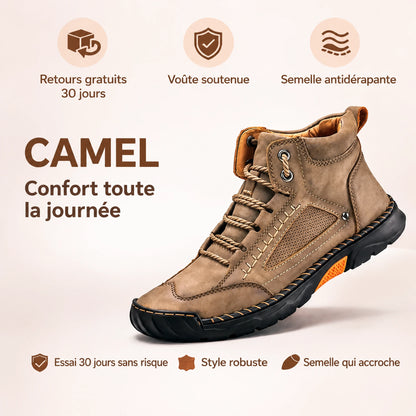 Bottes confort camel, confort toute la journée